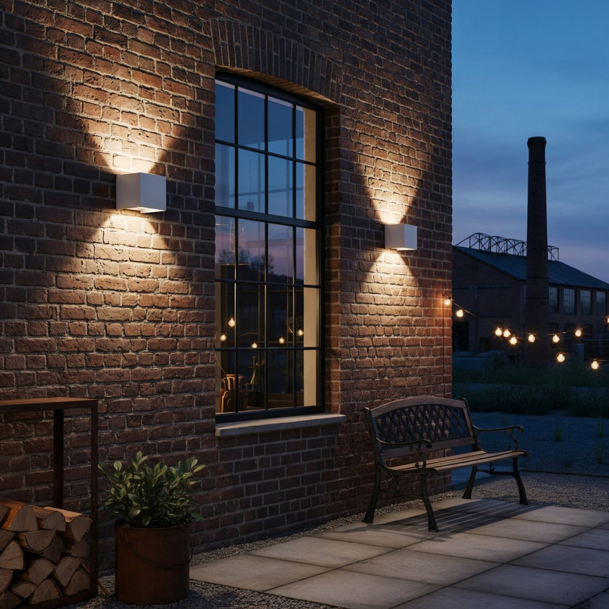 Ideal Lux - LED Vanjska zidna svjetiljka ATOM LED/12W/230V CRI 90 IP54 bijela