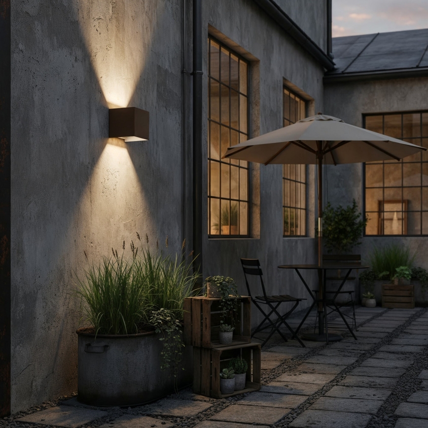 Ideal Lux - LED Vanjska zidna svjetiljka ATOM LED/12W/230V CRI 90 IP54 smeđa