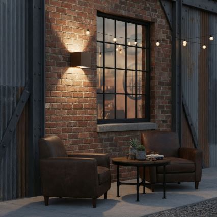 Ideal Lux - LED Vanjska zidna svjetiljka ATOM LED/12W/230V CRI 90 IP54 smeđa