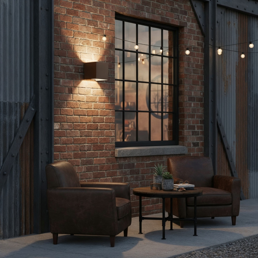 Ideal Lux - LED Vanjska zidna svjetiljka ATOM LED/12W/230V CRI 90 IP54 smeđa