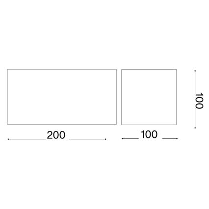 Ideal Lux - LED Vanjska zidna svjetiljka ATOM LED/25W/230V CRI 90 IP54 crna