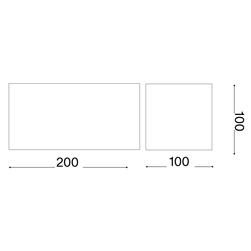 Ideal Lux - LED Vanjska zidna svjetiljka ATOM LED/25W/230V CRI 90 IP54 crna