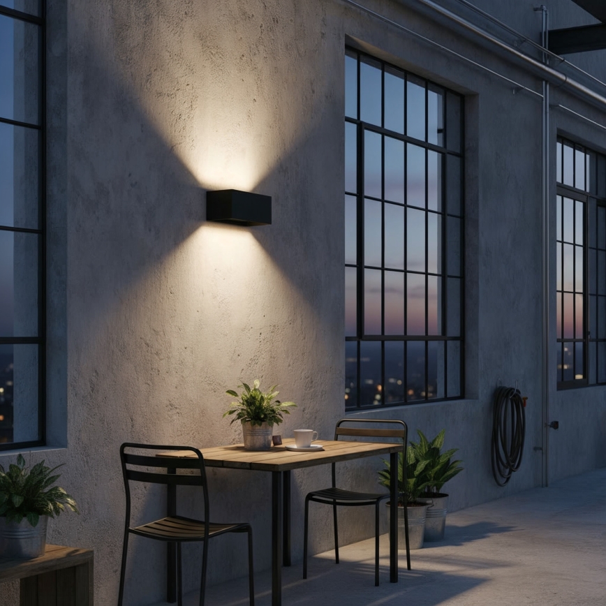 Ideal Lux - LED Vanjska zidna svjetiljka ATOM LED/25W/230V CRI 90 IP54 crna