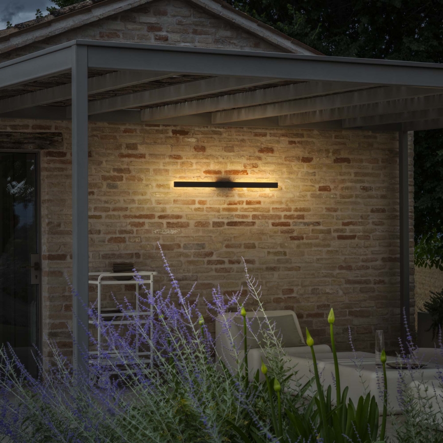 Ideal Lux - Vanjsko LED zidno svjetlo LINEA, 20 W, 230 V, CRI 90, 104 cm, IP54, crna
