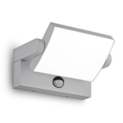 Ideal Lux - LED vanjska zidna svjetiljka sa senzorom SWIPE LED/21W/230V CRI 90 IP54 siva