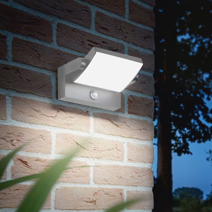 Ideal Lux - LED vanjska zidna svjetiljka sa senzorom SWIPE LED/21W/230V CRI 90 IP54 siva