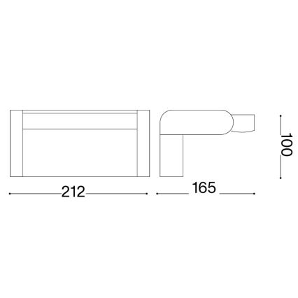 Ideal Lux - LED vanjska zidna svjetiljka sa senzorom SWIPE LED/21W/230V CRI 90 IP54 siva
