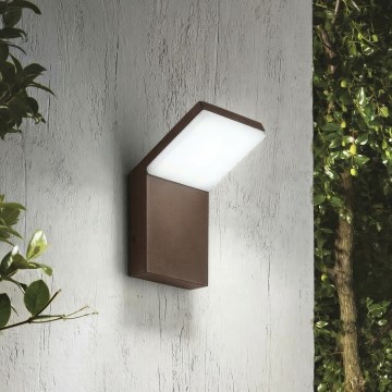 Ideal Lux - LED vanjska zidna svjetiljka STYLE LED/8,5W/230V 3000K CRI 90 IP54 smeđa