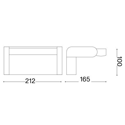Ideal Lux - LED Vanjska zidna svjetiljka SWIPE LED/21W/230V CRI 90 IP54 antracit