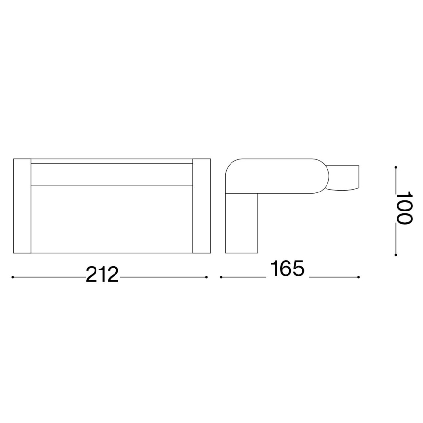 Ideal Lux - LED Vanjska zidna svjetiljka SWIPE LED/21W/230V CRI 90 IP54 antracit
