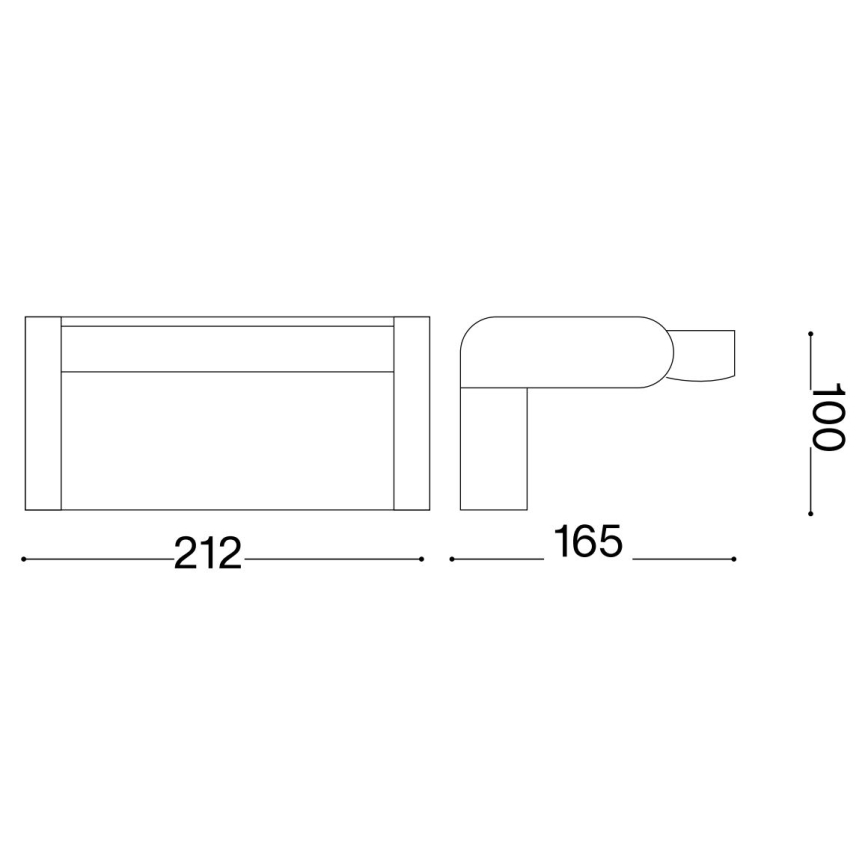 Ideal Lux - LED Vanjska zidna svjetiljka SWIPE LED/21W/230V CRI 90 IP54 crna