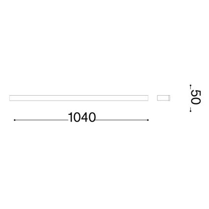 Ideal Lux - LED vanjska zidna svjetiljka LINEA LED/20W/230V CRI 90 104 cm IP54 antracit