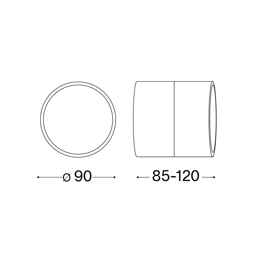 Ideal Lux - LED vanjsko zidno svjetlo OMEGA LED/7W/230V CRI 90 IP54 smeđa
