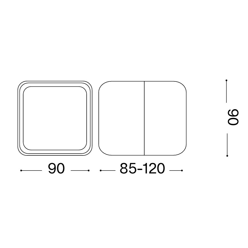 Ideal Lux - LED vanjsko zidno svjetlo OMEGA LED/7W/230V CRI 90 IP54 smeđe
