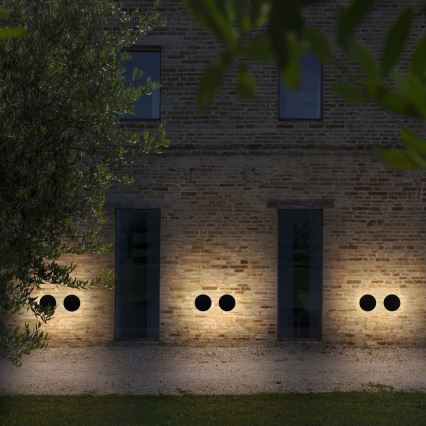 Ideal Lux - LED vanjsko zidno svjetlo PUNTO LED/16W/230V CRI 90 Ø 30 cm IP54 crna