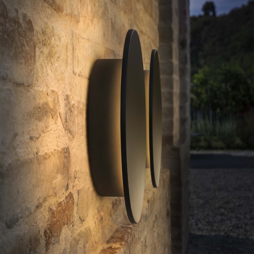 Ideal Lux - LED vanjsko zidno svjetlo PUNTO LED/9W/230V CRI 90 Ø 18 cm IP54 crno