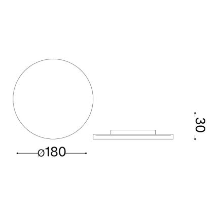 Ideal Lux - LED vanjska zidna svjetiljka PUNTO LED/9W/230V CRI 90 Ø 18 cm IP54 bijela