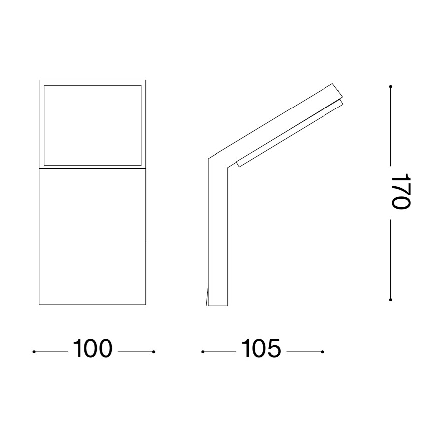 Ideal Lux - LED vanjska zidna svjetiljka STYLE LED/8,5W/230V 3000K CRI 90 IP54 smeđa