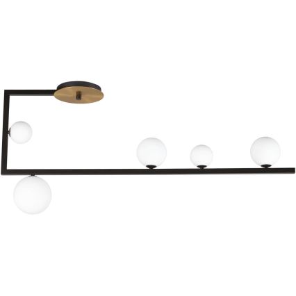 Ideal Lux - LED Viseći luster BIRDS 5xG9/3W/230V crna/zlatna