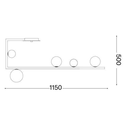 Ideal Lux - LED Viseći luster BIRDS 5xG9/3W/230V crna/zlatna