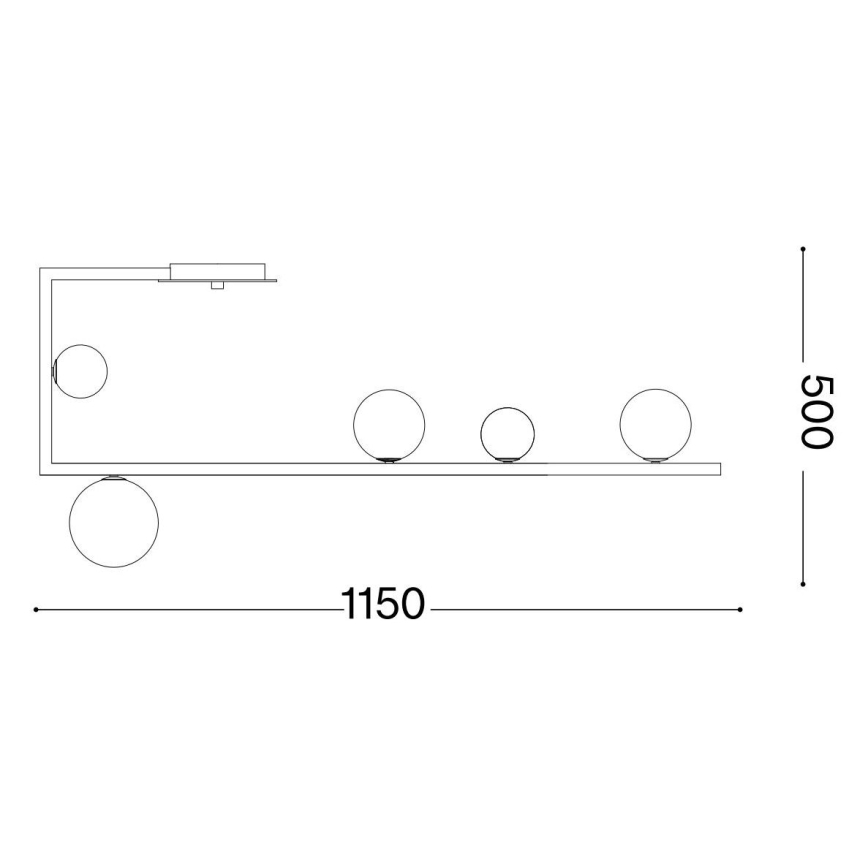 Ideal Lux - LED Viseći luster BIRDS 5xG9/3W/230V crna/zlatna