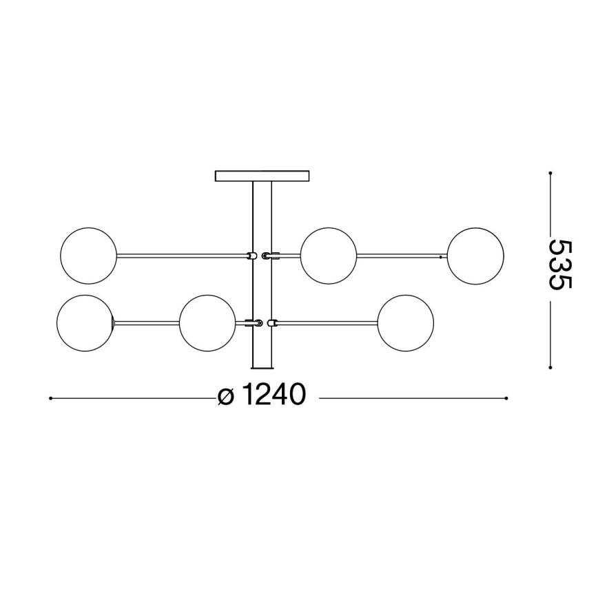 Ideal Lux - LED Viseći luster COSMOPOLITAN 10xG9/3W/230V pr. 124 cm crna