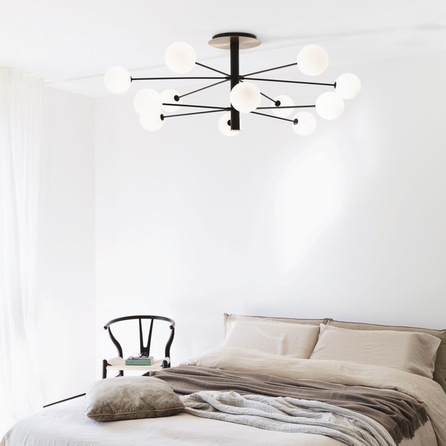 Ideal Lux - LED Viseći luster COSMOPOLITAN 12xG9/3W/230V pr. 145 cm crna