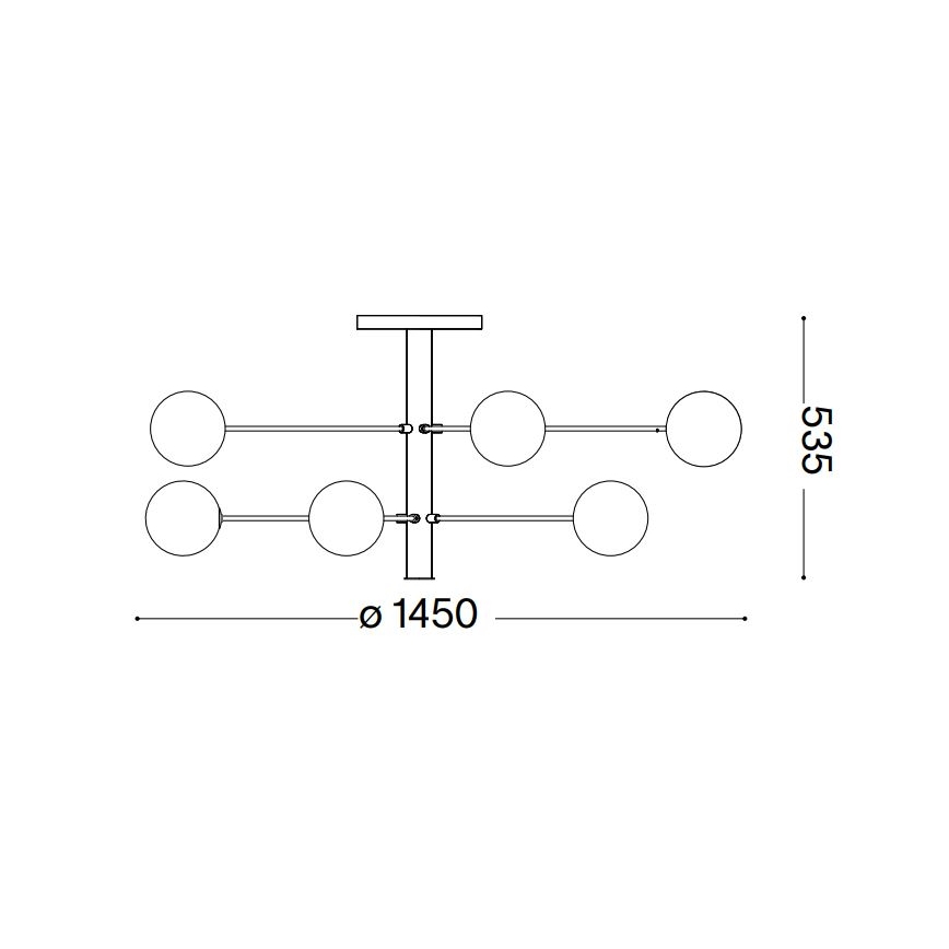 Ideal Lux - LED Viseći luster COSMOPOLITAN 12xG9/3W/230V pr. 145 cm crna