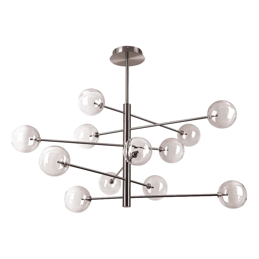 Ideal Lux - LED Viseći luster EQUINOXE 12xG4/2W/230V pr. 128,1 cm sjajni krom/dimna