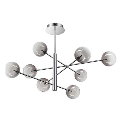 Ideal Lux - LED Viseći luster EQUINOXE 8xG4/2W/230V pr. 128 cm sjajni krom/dimna
