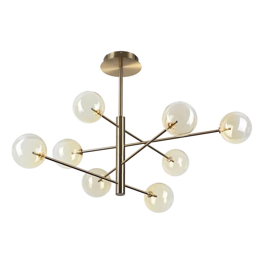Ideal Lux - LED Viseći luster EQUINOXE 8xG4/2W/230V pr. 128 cm mesing/dimna