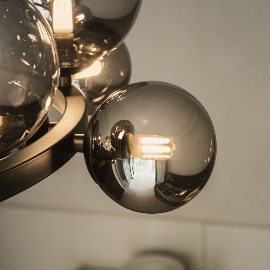 Ideal Lux - LED luster na sajli PERLAGE 11xG9/3W/230V promjer 73 cm crna/dimljeno-crna