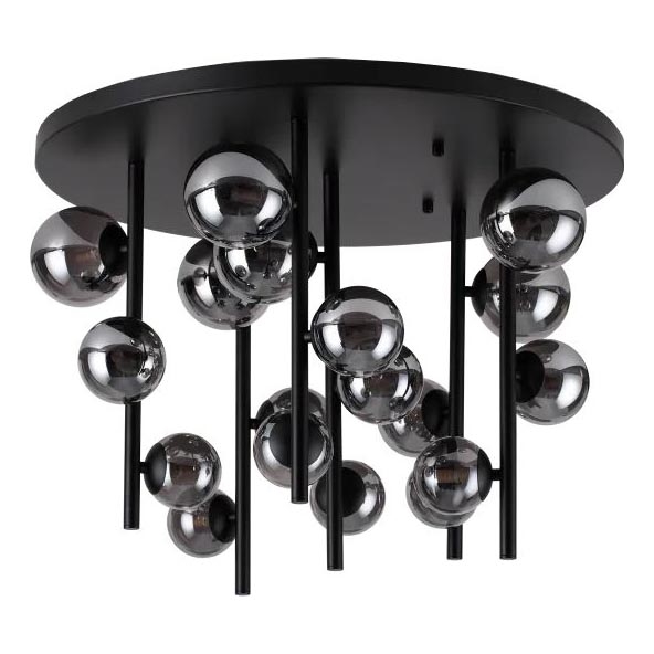 Ideal Lux - LED Viseći luster PERLAGE 18xG9/3W/230V pr. 70 cm crna/dimna