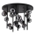 Ideal Lux - LED Viseći luster PERLAGE 18xG9/3W/230V pr. 70 cm crna/dimna