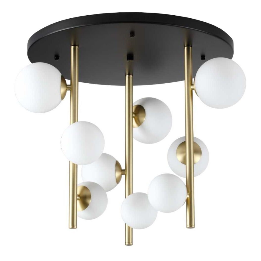 Ideal Lux - LED Viseći luster PERLAGE 9xG9/3W/230V pr. 55 cm zlatna/bijela