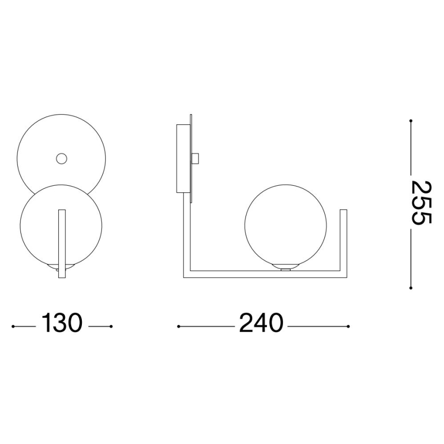 Ideal Lux - LED Zidna lampa BIRDS 1xG9/3W/230V crna/zlatna