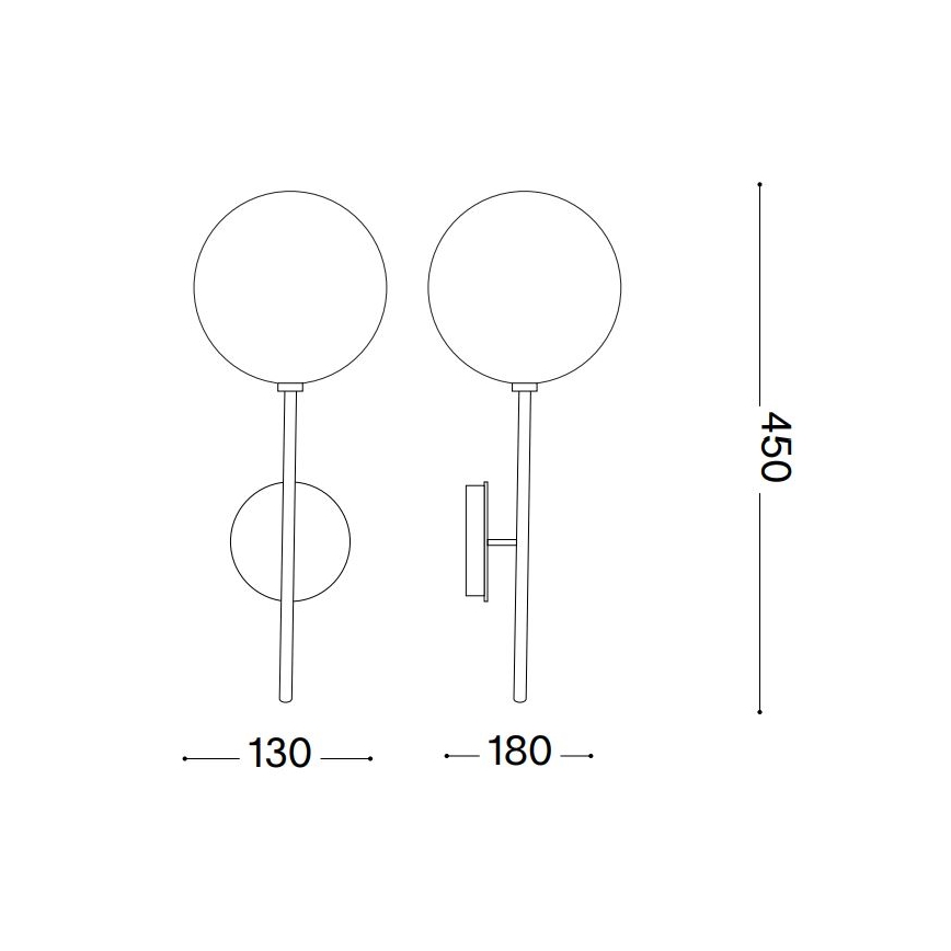 Ideal Lux - LED Zidna lampa EQUINOXE 1xG4/2W/230V sjajni krom/prozirna