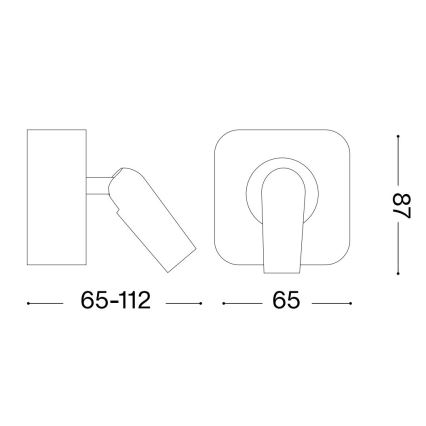 Ideal Lux - LED Zidna reflektorska svjetiljka BEAN LED/3W/230V CRI 90 bijela