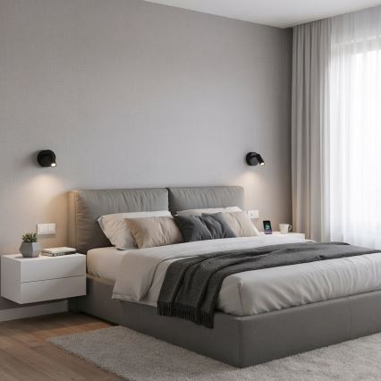 Ideal Lux - LED Zidna reflektorska svjetiljka BEAN LED/3W/230V CRI 90 crna