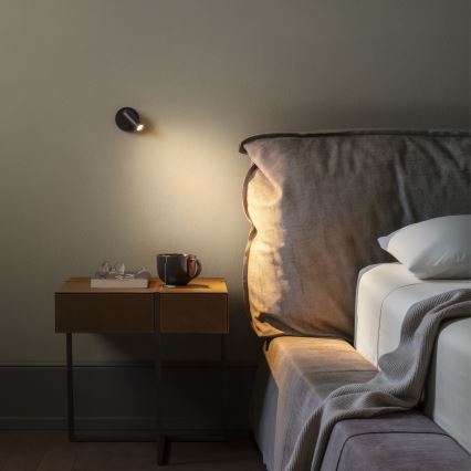 Ideal Lux - LED Zidna reflektorska svjetiljka BEAN LED/3W/230V CRI 90 crna