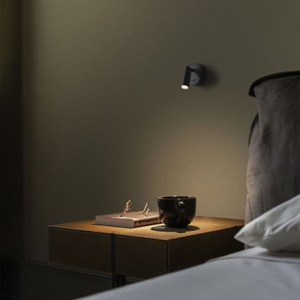 Ideal Lux - LED Zidna reflektorska svjetiljka BEAN LED/3W/230V CRI 90 crna