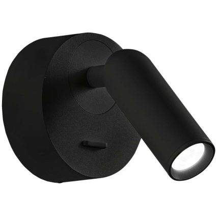 Ideal Lux - LED Zidna reflektorska svjetiljka BEAN LED/3W/230V CRI 90 crna