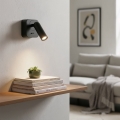 Ideal Lux - LED Zidna reflektorska svjetiljka BEAN LED/3W/230V CRI 90 crna