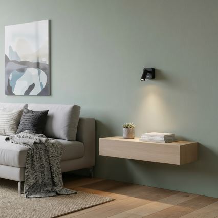 Ideal Lux - LED Zidna reflektorska svjetiljka BEAN LED/3W/230V CRI 90 crna