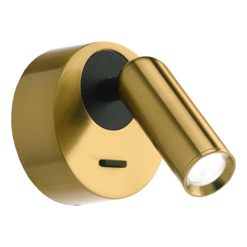 Ideal Lux - LED Zidna reflektorska svjetiljka BEAN LED/3W/230V CRI 90 mesing