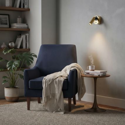 Ideal Lux - LED Zidna reflektorska svjetiljka BEAN LED/3W/230V CRI 90 mesing