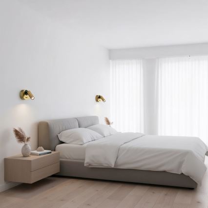 Ideal Lux - LED Zidna reflektorska svjetiljka BEAN LED/3W/230V CRI 90 mesing