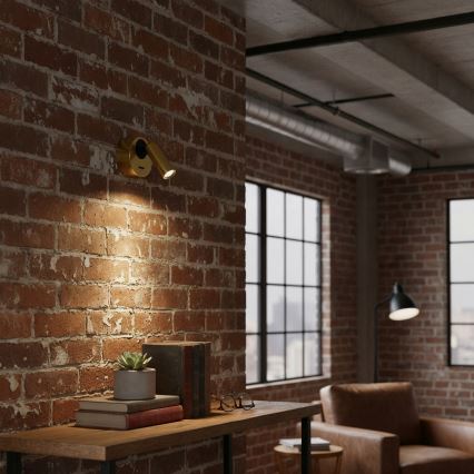 Ideal Lux - LED Zidna reflektorska svjetiljka BEAN LED/3W/230V CRI 90 mesing