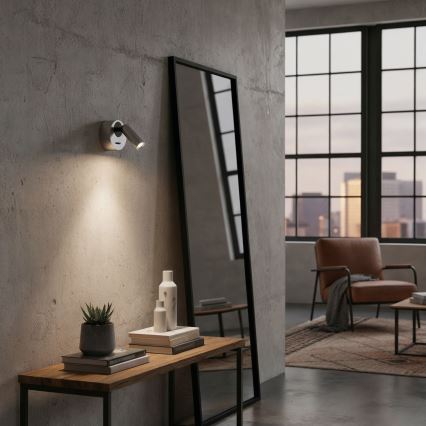 Ideal Lux - LED Zidna reflektorska svjetiljka BEAN LED/3W/230V CRI 90 sjajni krom