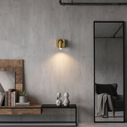 Ideal Lux - LED Zidna reflektorska svjetiljka BEAN LED/3W/230V CRI 90 zlatna